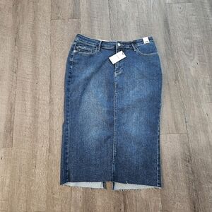 Judy Blue Jean Skirt Womens XXL High Waist Denim Midi Casual Everyday Workwear